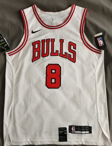 Lavine 8 Chicago Bulls jersey white player version